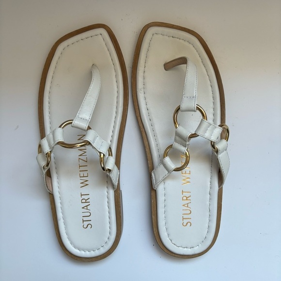 Stuart Weitzman Lalita Harness Leather Flat Sandals Sz 5 $405 - Picture 3 of 6